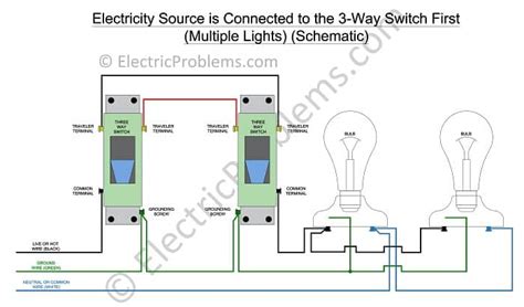 How To Wire A 3 Way Switch With Multiple Lights Between Switches