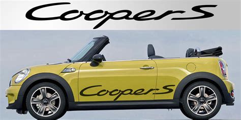Mini Cooper S Vinyl Side Decal Graphic Pair Stripe Garage