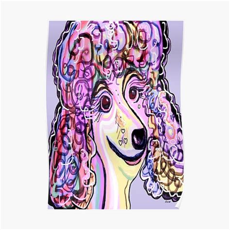 Lavender Poodle Poster By Eloiseart Redbubble
