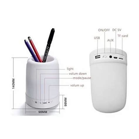 White Pen Stand Bluetooth Speaker 5w With Mobile Holder At Rs 595piece