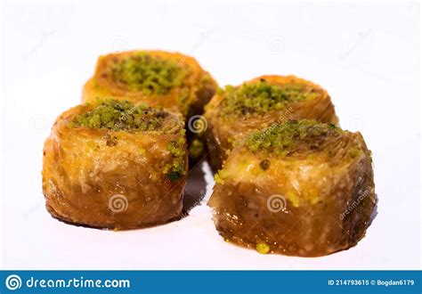 Sweets Traditional Turkish Cakes Baclava Turkish Desert Stock Image