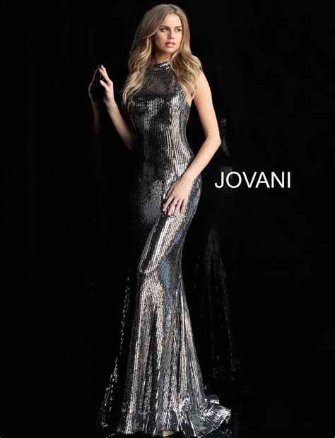 French Novelty Jovani 63510 Dazzling Racerback Gown