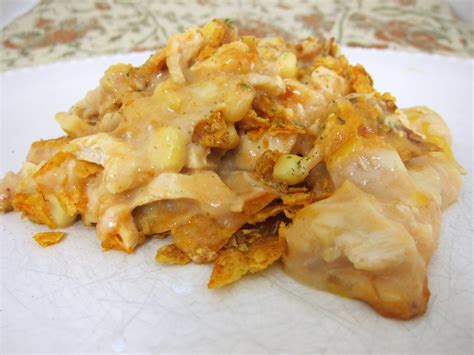 Mix chicken, both soups, rotel, sour cream, onion and water together. Doritos Cheesy Chicken Casserole | Plain Chicken