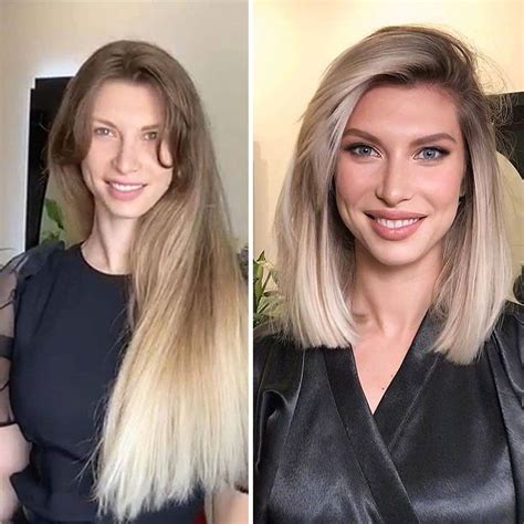 Before And After Haircut Before After Hair Medium Length Hair Cuts