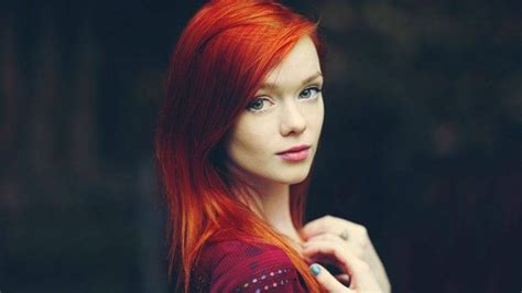 Model Women Pale Redhead Green Eyes Wallpapers Hd