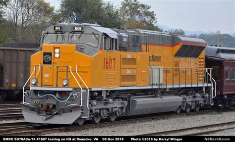 Norfolk Southern Testing Emd Sd70ace T4 Locomotives Electric Train