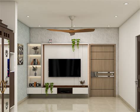 Spacious Wall Mounted Tv Unit Design Livspace
