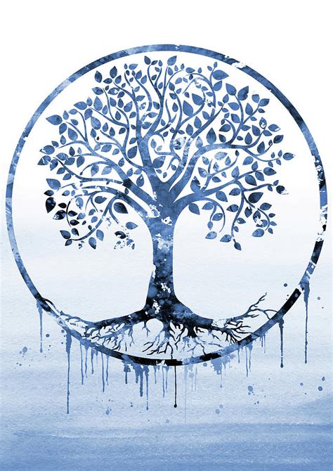 Tree Of Life Blue Digital Art By Erzebet S Fine Art America