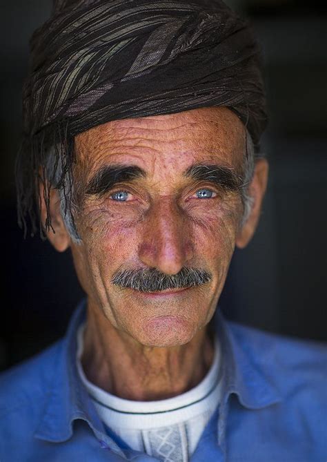 kurdish man with blue eyes in palangan iran