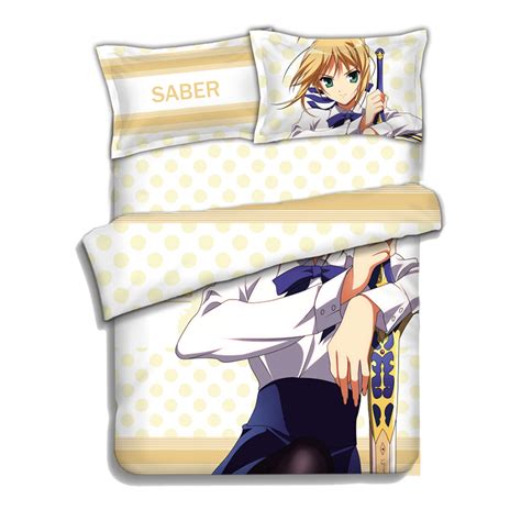 Japanese Anime Fate Stay Night Saber Bed Sheets Bedding Sheet Bedding
