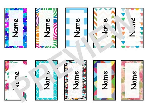 Patterned Peg Labels Teaching Resources
