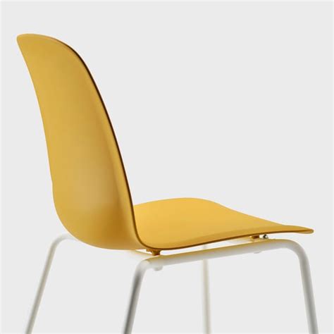 Leifarne Chair Dark Yellow Broringe White Ikea