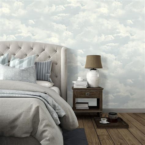 Muriva Cloud Pattern Wallpaper Faux Effect Realistic Blue Sky L13101