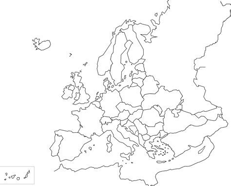 Mapa Mudo Europa Para Colorear