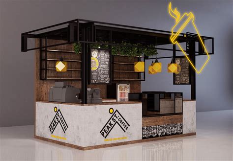 Coffee Kiosk On Behance Kiosk Design Coffee Shop Decor Coffee Shop
