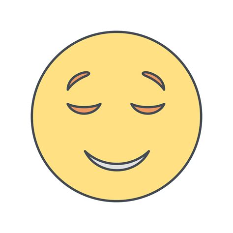 Calm Emoji Vector Icon 377535 Vector Art At Vecteezy