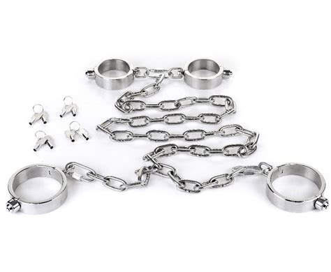 Stainless Steel Handcuffs For Sexlegcuffs Bondage Set Restraints Sex