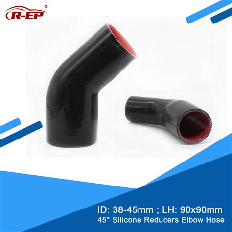 R Ep 45 Degrees Reducer Silicone Elbow Hose 38 45 Mm Rubber Joiner Bend Tube For Car Accessories