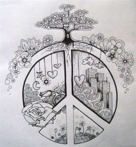 16 Drawings Of Peace Peace Sign Art Peace Drawing Peace Tattoos