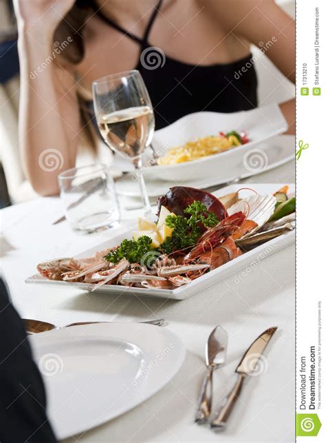 Fine Fish Dinner Stock Photo Image Of People Dress 17313210