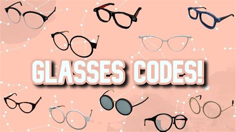 Codes For 30 Cute Glasses Roblox Bloxburg And Brookhaven Youtube