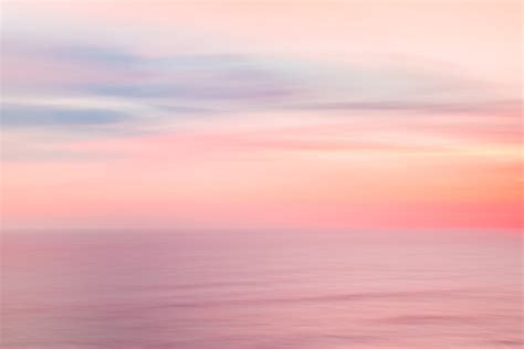 Pink Sunset Sky On Ocean Wallpaper Happywall