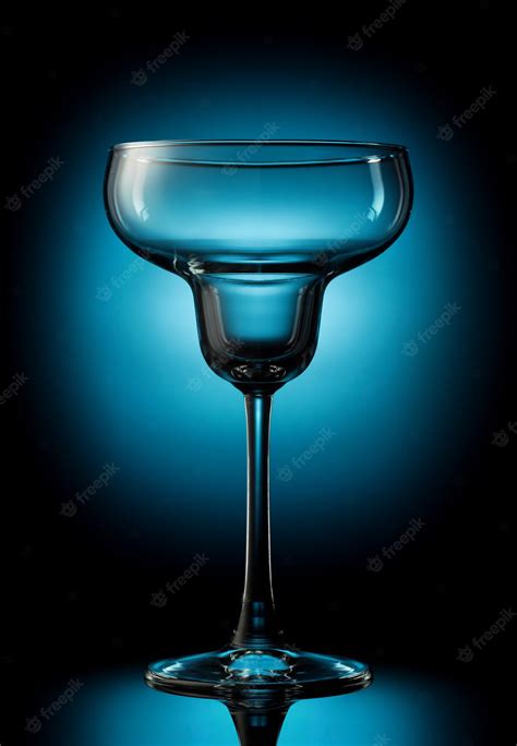 Premium Photo Empty Margarita Glass On A Color Background