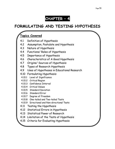Hypothesis Examples For Research Paper Hypothesis In A Research Paper