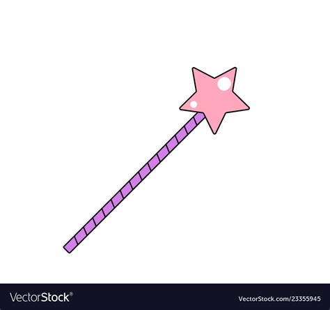 Cartoon Magic Wand Background Cool Patch Vector Image