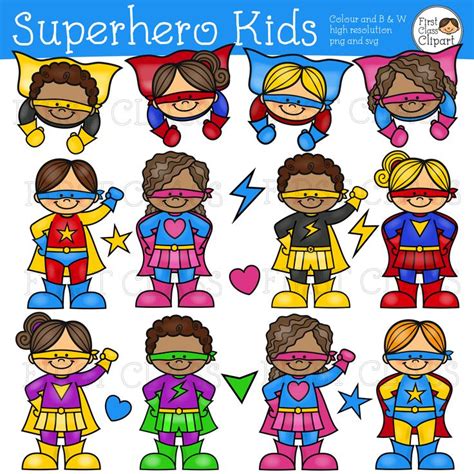Superhero Kids Clip Art Superhero Kids Kids Clipart Superhero