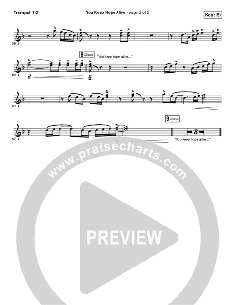 You Keep Hope Alive Trumpet Sheet Music PDF Mandisa Jon Reddick