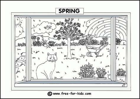 Printable four seasons coloring pages. Free Coloring Pages Spring Season - Coloring Home