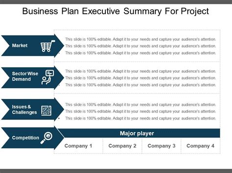Business Plan Executive Summary For Project Example Of Ppt Powerpoint