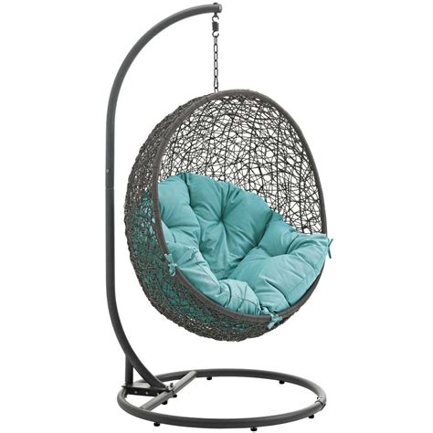 Stand named by the critics the world's first floating outdoor living room, the collection of hanging chairs, sofas and beds is so playful and inviting it could have. Hide Outdoor Patio Swing Chair With Stand Gray Turquoise ...
