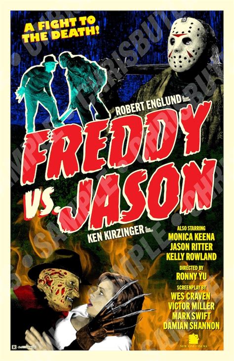 2003 Freddy Vs Jason 11x17 Movie Poster Posters