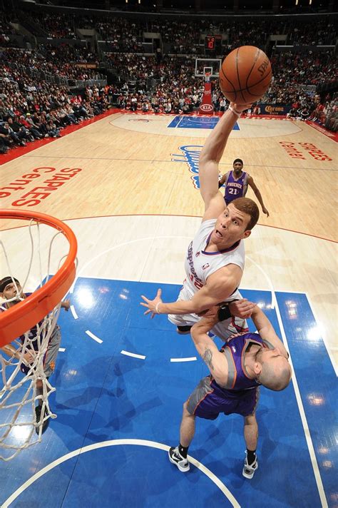Blake griffin is a professional basketball player who plays for detroit pistons. Blake Griffin dunks on Marcin Gortat