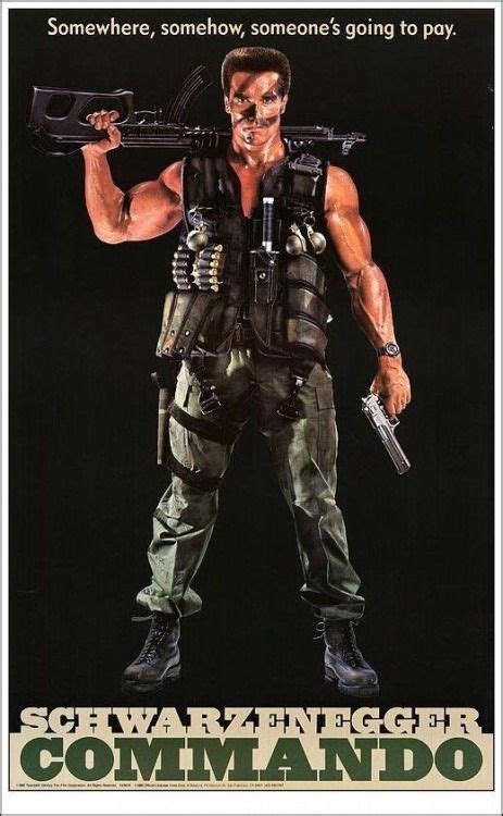Commando 1985 Арнольд шварценеггер Плакат Плакаты фильмов