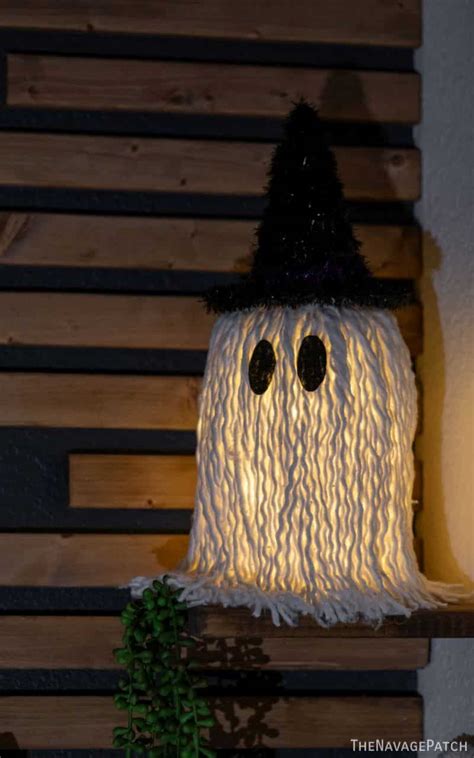 DIY Dollar Tree Light Up Mop Ghosts The Navage Patch