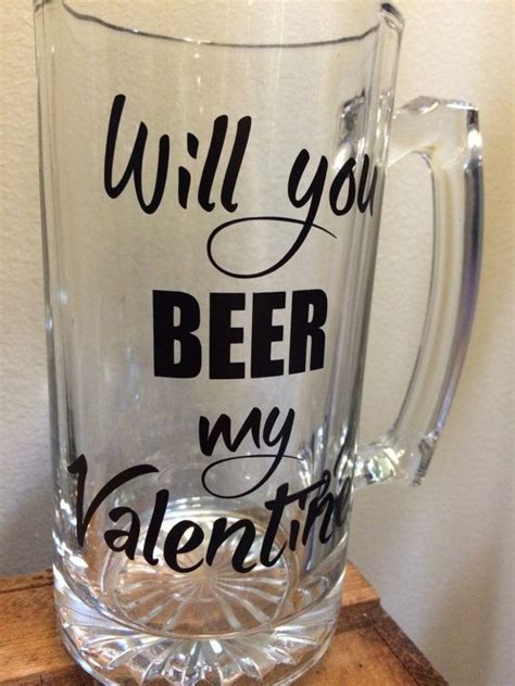 Valentine's Day Personlized Beer Mug Will you Beer by ...