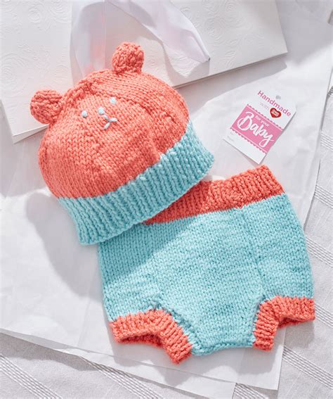 Knit Bear Hat And Diaper Cover Free Baby Knitting Pattern Knitting Bee