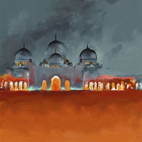 Painting 687 2 Sheikh Al Zaid Mosque Painting By Mawra Tahreem Fine
