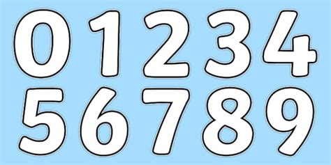 👉 Blank Cut Out A4 Display Numbers Hecho Por Educadores