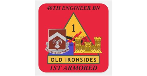 40th Engineer Battalion 1st Armored Stickers