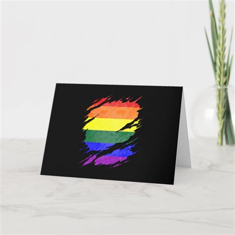 Lgbtq Pride Flag Ripped Reveal Card Zazzle