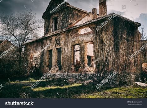 Old Ruined Building Facade Stock Photo 269626211 Shutterstock
