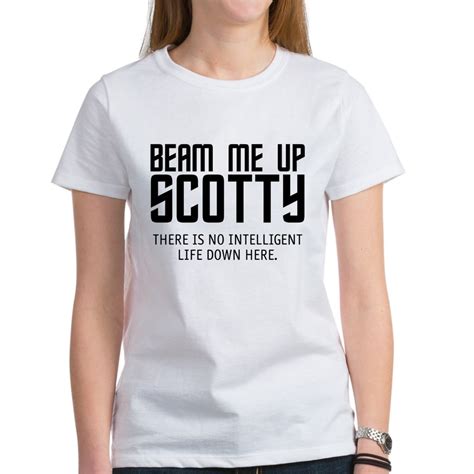 Cafepress Beam Me Up Scotty T Shirt Womens Classic T Shirt