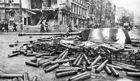 Berlin 1945 Abandoned Panther Used As Stationary Artillery During The