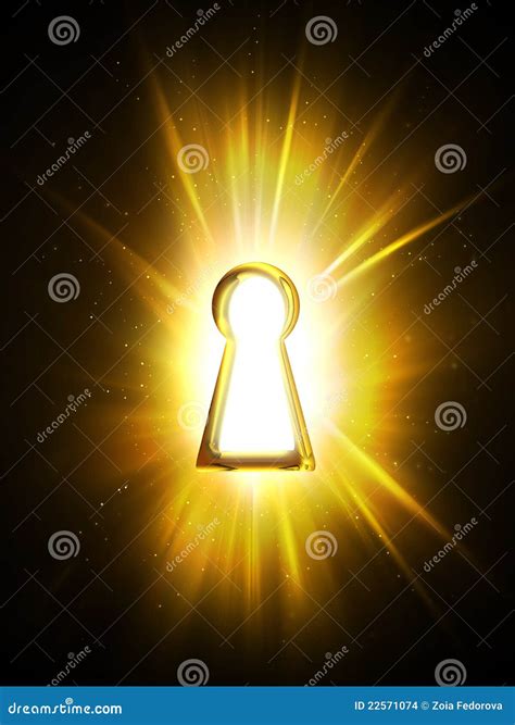 Light From The Keyhole Stock Illustration Illustration Of Lock 22571074