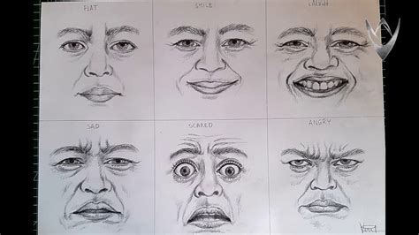 Faces Expressions Drawing Tutorial Youtube