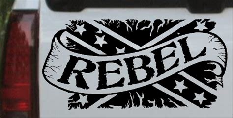 Rebel Banner Rebel Flag Car Or Truck Window Decal Sticker Or Wall Art